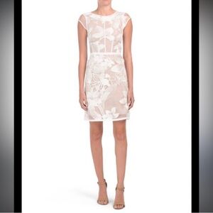 REISS Ines-Floral Laced Seamed WHITE/NUDE 0